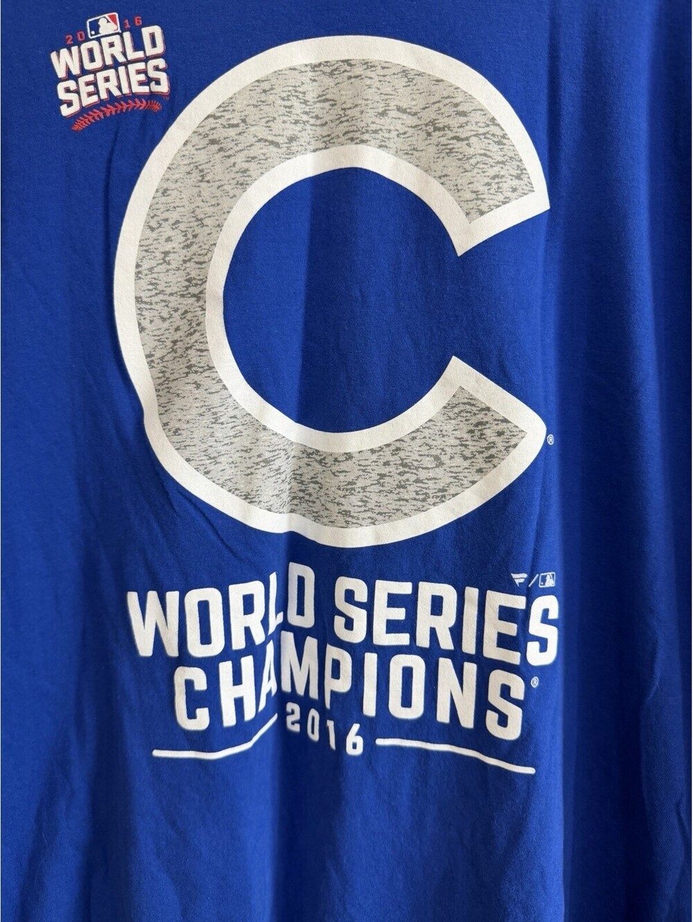 Chicago Cubs Mens T-shirt Blue Sz. XL 2016 World Series Champions MLB Tee